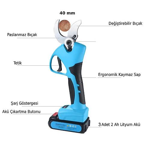 Suca SC 8605 Ak�l� �arjl� Budama Makas� 40 mm 2 Ak�l�