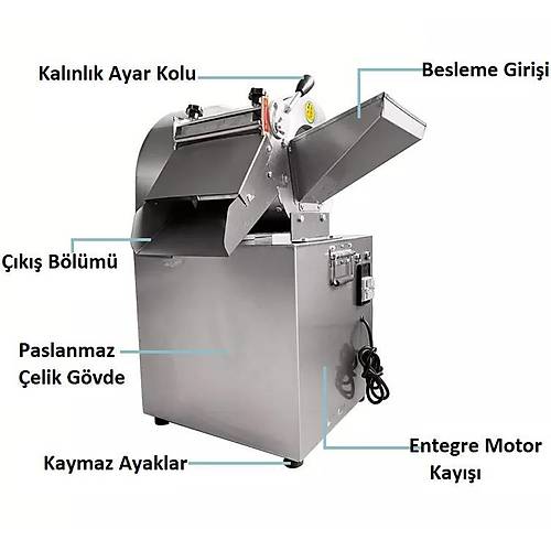 Dalle Elektrikli �ok Fonksiyonlu Meyve Sebze Dilimleme Makinas�