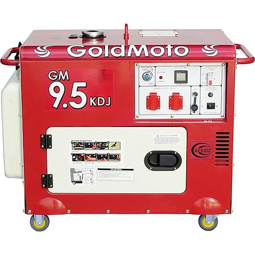 GoldMoto GM9.5KDJ 8.7Kva Monofaze Marl Kabinli Dizel Jeneratr