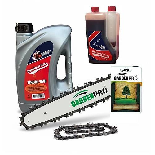 Stihl MS 170 Uyumlu K�lavuz,Zincir, 1 lt 2T Benzin ve 3 Lt Zincir Ya��