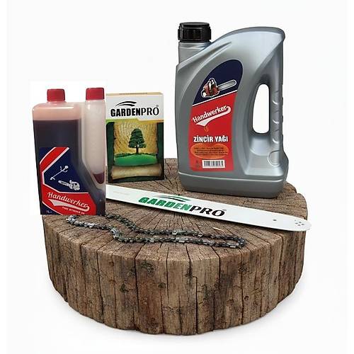 Stihl MS 250 Uyumlu K�lavuz,Zincir,3 Lt Zincir ve 1 lt Benzin Kar���m Ya��