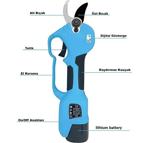 Suca SC 8610 LED Ekranl� Ak�l� �arjl� Budama Makas�