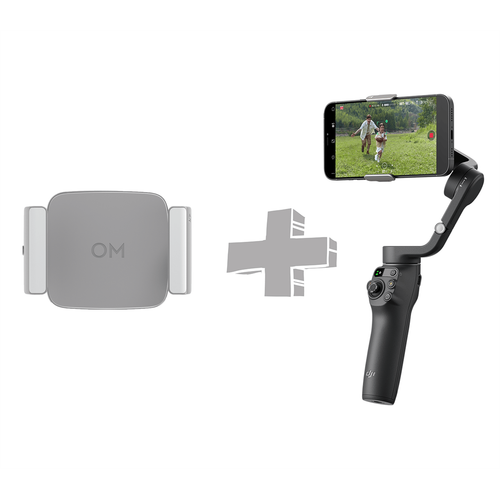 DJI Osmo Mobile 6 - Akll Telefon Sabitleyici, 3-Eksenli Telefon Tutaca + DJI OM Fill Light Phone Clamp