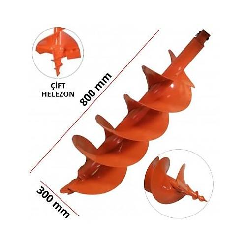 Garden Pro ift Helezonlu Toprak Burgu Ucu 300 mm