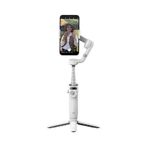 DJI Osmo Mobile 6 Platinum Gri- Akll Telefon Sabitleyici, 3-Eksenli Telefon Tutaca, Dahili Uzatma ubuu