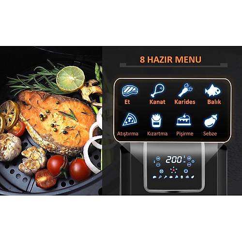 Dalle DL-AF558T1 Dijital 5.5 Lt Ya�s�z Frit�z 1700 Watt - XL AirFryer