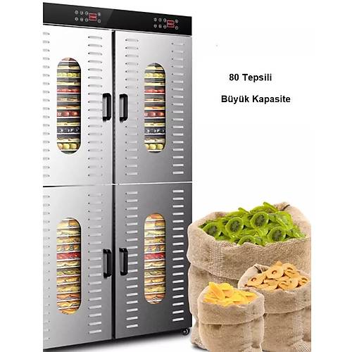 Dalle LT-023 G�da ve Meyve Kurutma Makinesi 80 Tepsili + Elektrikli Dilimleme