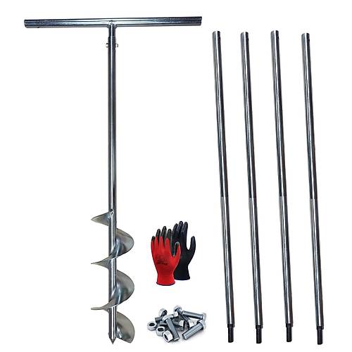 Galvaniz Toprak Burgusu Uzatmal Sondaj Aleti ap 15 cm Boy 5 mt