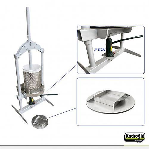Kadolu Kriko 20 Litrelik Meyve ve zm Presi-3 Ton KRK20