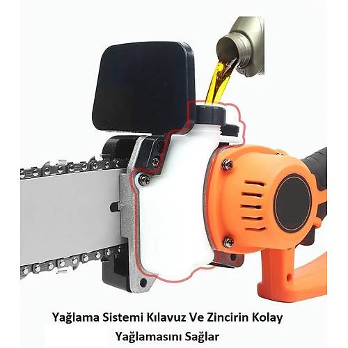 Garden Pro GP201 Lityum Ak�l� Budama Testeresi 21 V-2 Ak�l�