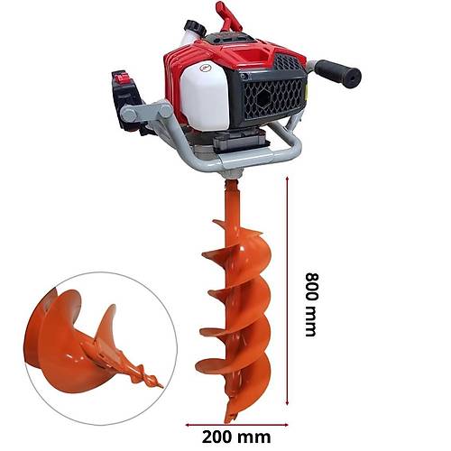 Tomking EA52P Toprak Burgu Makinas ift Helezonlu 200 mm