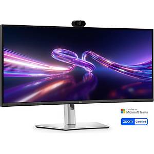 Dell Pro P 34 USB-C Hub Webcam Monitor - P3426WEV Curved 3440x1440 100Hz 5ms IPS DP HDMI USB-C HUB 90W PD RJ-45 4MP WebCam Pivot Siyah