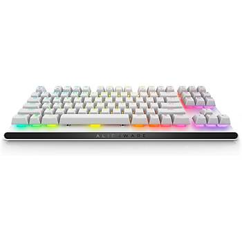 Alienware AW420K Tenkeyless RGB CHERRY MX Red Switch ngilizce Mekanik Kablolu Gaming Klavye Beyaz 545-BBFM