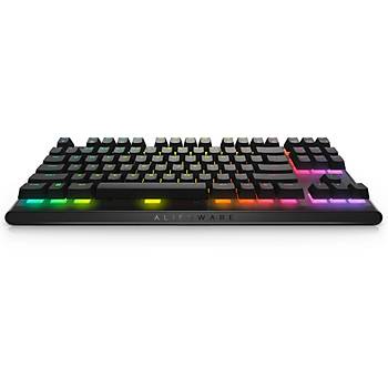 Alienware AW420K Tenkeyless RGB CHERRY MX Red Switch ngilizce Mekanik Kablolu Gaming Klavye Siyah 545-BBDY