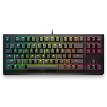 Alienware AW420K Tenkeyless RGB CHERRY MX Red Switch ngilizce Mekanik Kablolu Gaming Klavye Siyah 545-BBDY