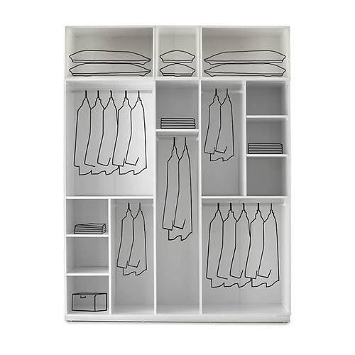 Seronay Lorin 5 Kapakl� Y�kl�kl� Beyaz Gard�rop