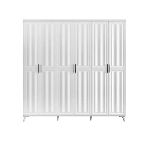 Seronay Vesta 6 Kapakl� Beyaz Gard�rop