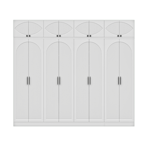 Seronay Neris 8 Kapakl� Y�kl�kl� Beyaz Gard�rop