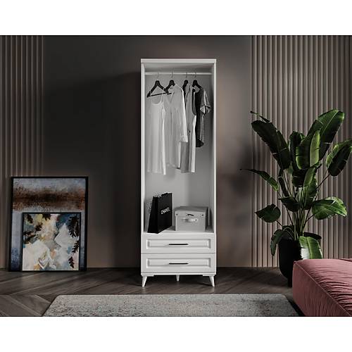 Seronay Mirea 2 Kapakl� �ekmeceli Beyaz Gard�rop