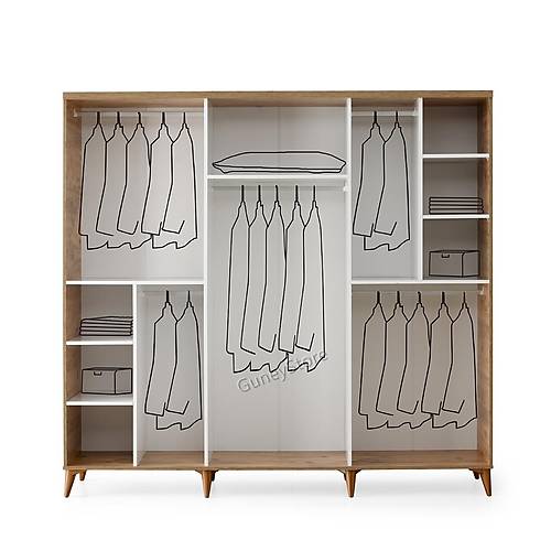 Seronay Lavin 6 Kapakl� Atlantik �am-Beyaz Gard�rop