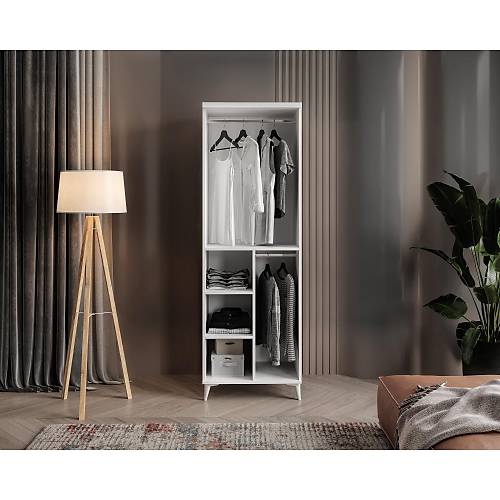 Seronay Lenza 2 Kapakl� Beyaz Gard�rop