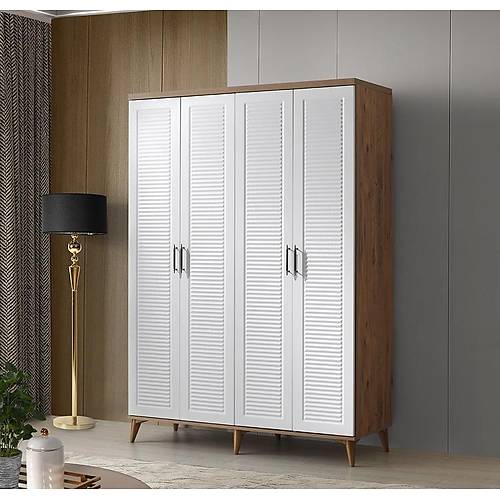 Seronay Lavin 4 Kapakl� Atlantik �am-Beyaz Beyaz Gard�rop