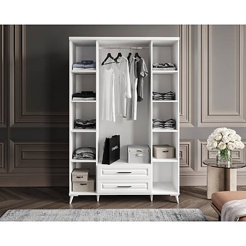 Seronay Valen 4 Kapakl� �ekmeceli Beyaz Gard�rop