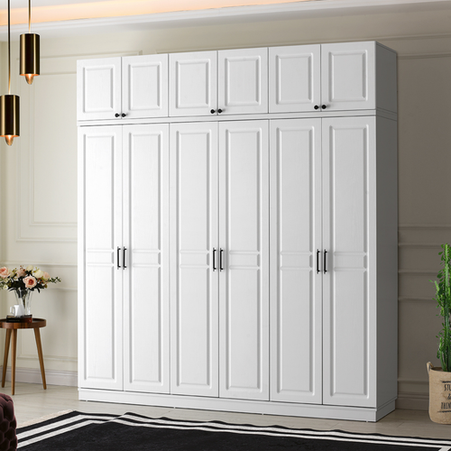 Seronay Lorin 6 Kapakl� Y�kl�kl� Beyaz Gard�rop