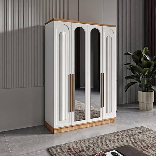 Seronay Floren 4 Kapakl� Aynal� Gard�rop