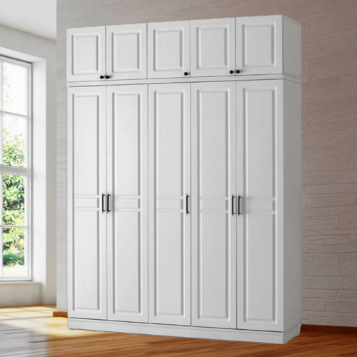 Seronay Lorin 5 Kapakl� Y�kl�kl� Beyaz Gard�rop