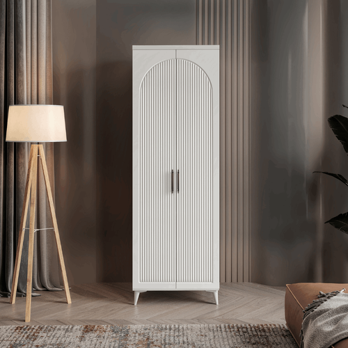 Seronay Neris 2 Kapakl� Beyaz Gard�rop