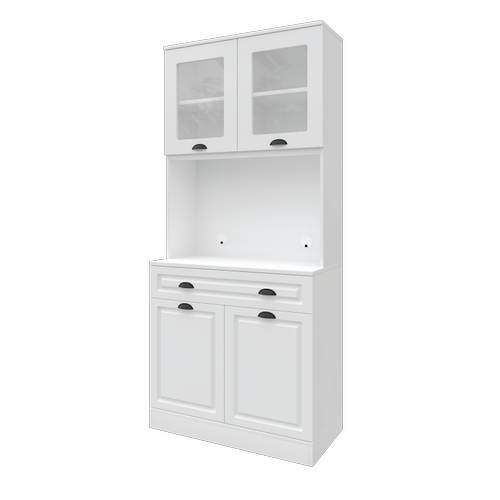 Seronay Lunera 2 Kapakl� Kahve K��esi � 93 cm MDF, LED Ayd�nlatmal�, �ok Ama�l� Mutfak ve Airfryer Dolab�