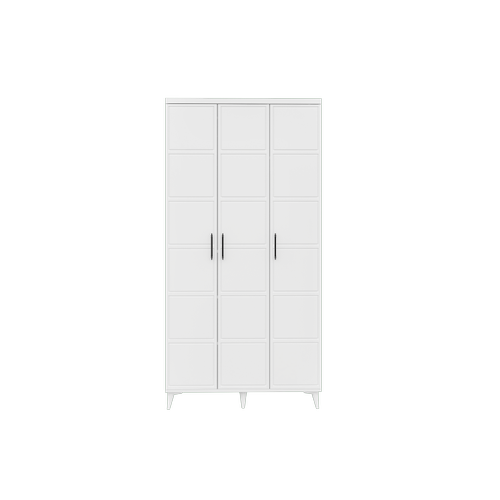 Seronay Lenza 3 Kapakl� Beyaz Gard�rop