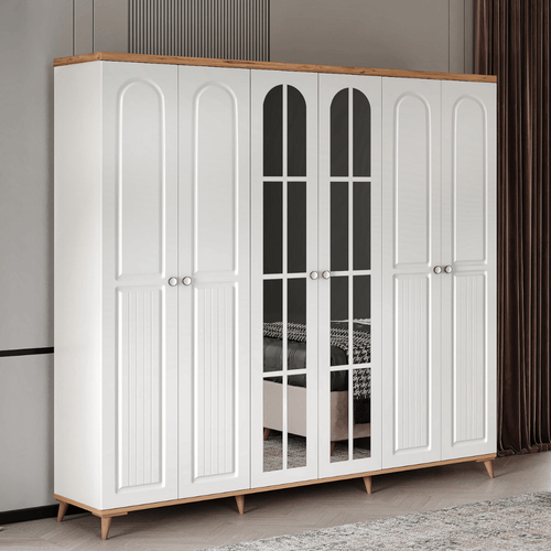 Seronay Mora 6 Kapakl� Aynal� Gard�rop