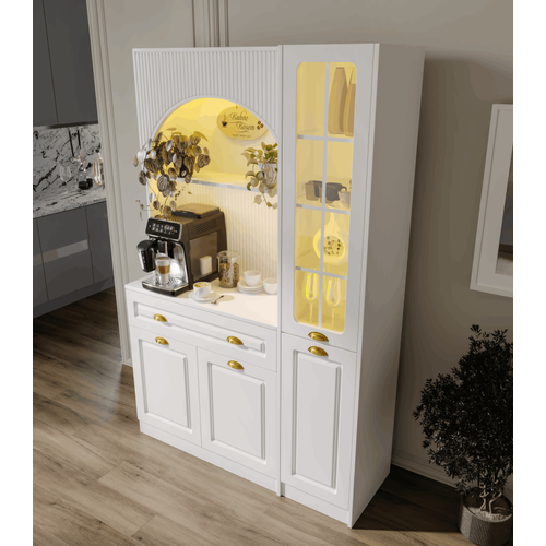 Seronay Armena Gold Midi Kahve K��esi Sa� Vitrinli