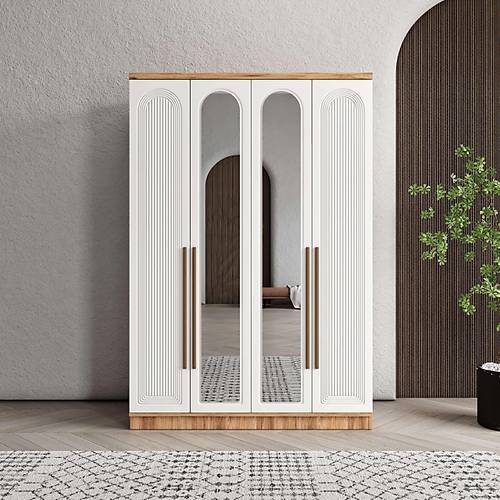 Seronay Rosela 4 Kapakl� Aynal� Gard�rop