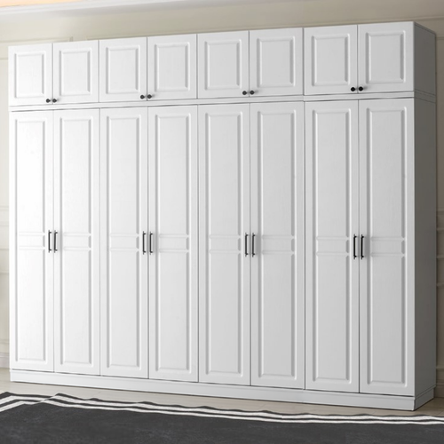 Seronay Lorin 8 Kapakl� Y�kl�kl� Beyaz Gard�rop