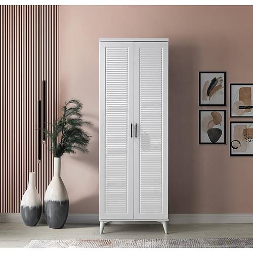 Seronay Lavin 2 Kapakl� Beyaz Gard�rop