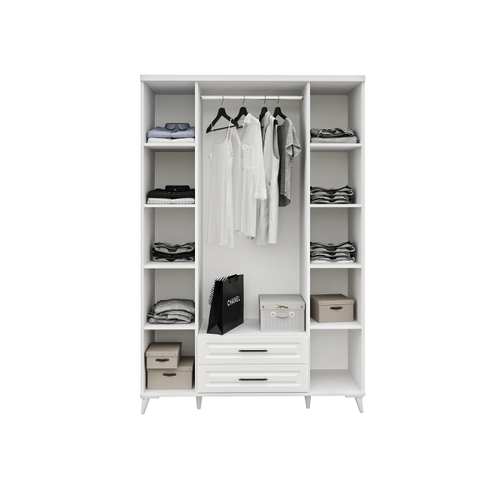 Seronay Valen 4 Kapakl� �ekmeceli Beyaz Gard�rop