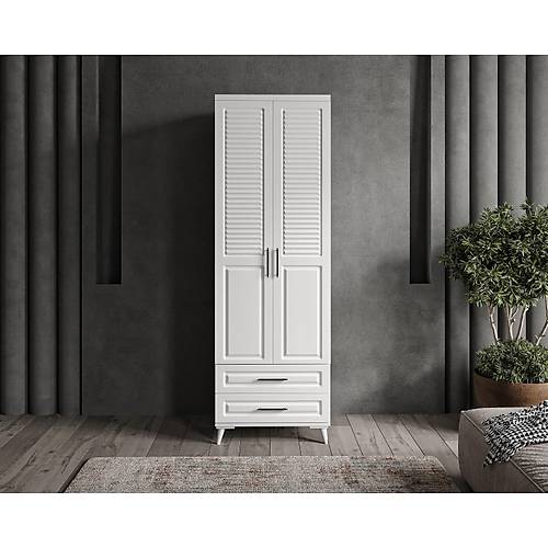 Seronay Valen 2 Kapakl� �ekmeceli Beyaz Gard�rop