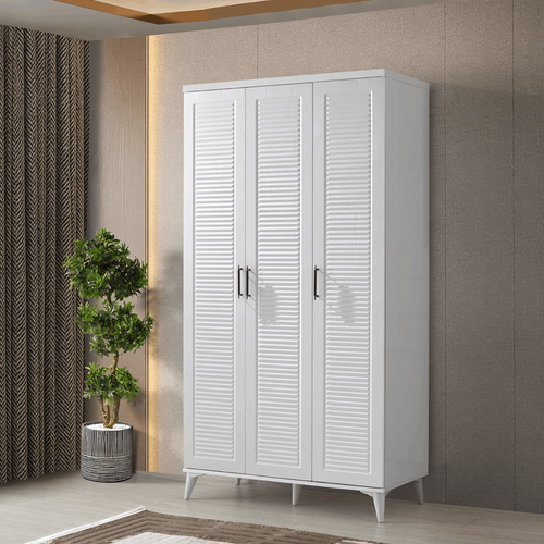 Seronay Lavin 3 Kapakl� Beyaz Gard�rop