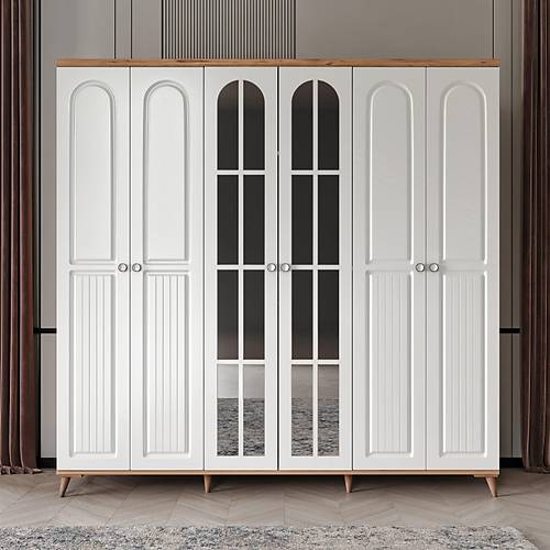 Seronay Mora 6 Kapakl� Aynal� Gard�rop