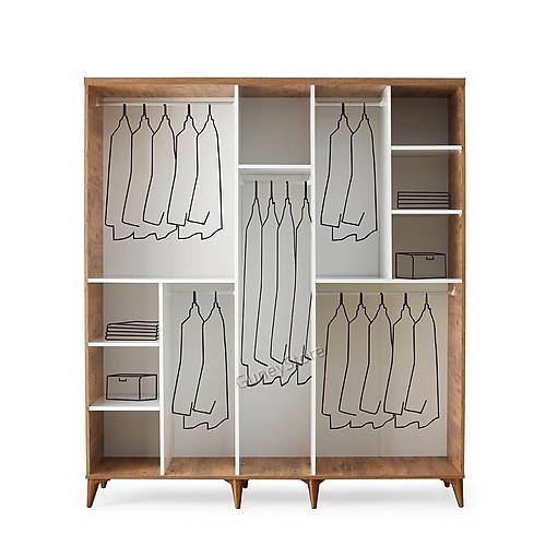 Seronay Lavin 5 Kapakl� Atlantik �am-Beyaz Beyaz Gard�rop