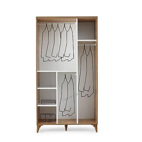 Seronay Lorin 3 Kapakl� Atlantik �am-Beyaz Gard�rop