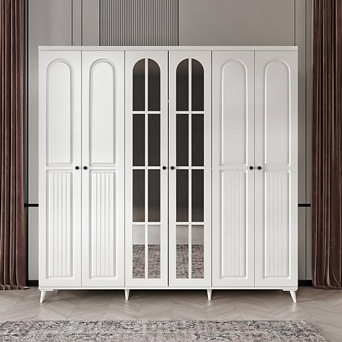 Seronay Larus 6 Kapakl� Aynal� Gard�rop