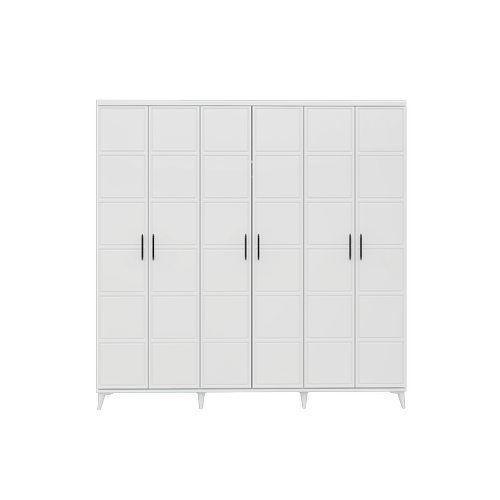 Seronay Lenza 6 Kapakl� Beyaz Gard�rop