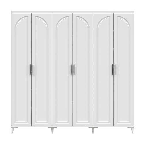 Seronay Kerem 6 Kapakl� Beyaz Gard�rop