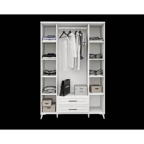 Seronay Mirea 4 Kapakl� �ekmeceli Beyaz Gard�rop