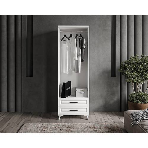 Seronay Valen 2 Kapakl� �ekmeceli Beyaz Gard�rop