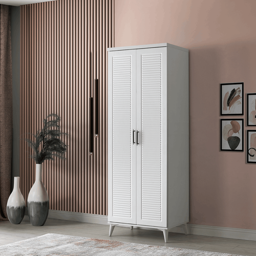 Seronay Lavin 2 Kapakl� Beyaz Gard�rop